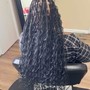 Medium Boho knotless braids