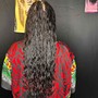 Medium Boho Knotless Braids w/ Human hair