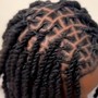 Cut locs into a style or even locs ( retwist not included)