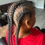 2-4 Stitch Braids straight back