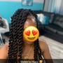 Short Knotless Braids w/ curly ends (small)