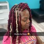 Short Knotless Braids w/ curly ends (small)