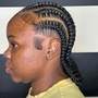 Cornrow braided ponytail