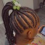 Kid's Medium Knotless with beads or curls