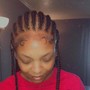 Cornrows on natural hair / Braid Down