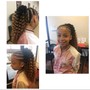 Cornrows on natural hair / Braid Down