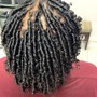 Shampoo retwist & style for long butt length