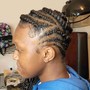 Kids Cornrows with added Hair