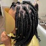 Two feed in French braids