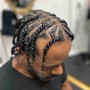 Mens braids/ shampoo, conditioning, blow dry