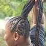 Extended or ombre ends or fuller braids