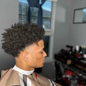 taper afro curly