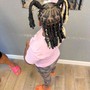 Kid's Braids ponytail & regular hair braided with a little wavy