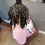 Kid's Braids ponytail & regular hair braided with a little wavy