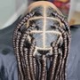 Large box braids BOOK ONLY BETWEEN 8 TO 9 AM OR AFTERNOON 2 PM(6 rows ear to ear and 2 rowsnape)   (Non refundable $50 Deposit required *not transferable if cancelation)