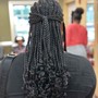 French curl braids style