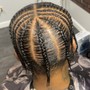 Two strand twist with natural loose hair