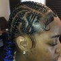 Two strand twist with natural loose hair