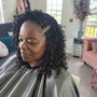 Crochet braids with prelooped hair