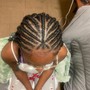 Individual plaits w/blowout (with fade)