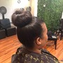 Updo with weave