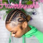 Small straight back Braids