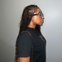 crochet braids with individual hair/ braids around the perimeter