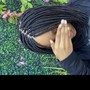 Traditional box braid medium size shoulder length