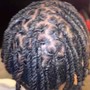 Dreads half head retwist