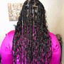 Medium Box Braids with knot