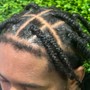 Men's Braids twist out (no locs)