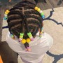 Straight back Cornrows (6-8 cornrows)