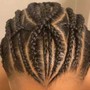 Braided Updo (bun,ponytail, bohemian bun etc.) (Free-syled)