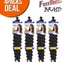 Small Straight Back Feed-ins Braids (midback/bra-strap length 24”-26”)