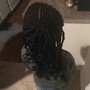 Small Straight Back Feed-ins Braids (midback/bra-strap length 24”-26”)