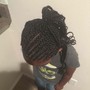 Small Straight Back Feed-ins Braids (midback/bra-strap length 24”-26”)