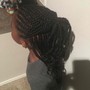 Small Straight Back Feed-ins Braids (midback/bra-strap length 24”-26”)