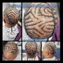 Natural hair Cornrows