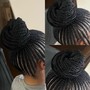 4 Stitch-Braids (IN A BUN)