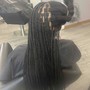 Smedium human hair knotless