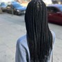 Smedium knotless Braids