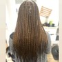 Smedium knotless Braids