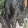 Texture Styling/ 1 pass flat iron/curled no press/corkscrew curls