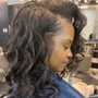 Texture Styling/ 1 pass flat iron/curled no press/corkscrew curls