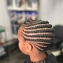 Cornrows with designs ( Top only)