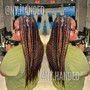 4-6 Braids Natural Hair Half Head