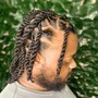 Ear to Neck Retwist with style (2 strand twist)