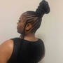 Cornrows- ponytail