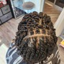 Kid's twist in back/braids in front