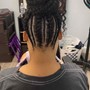 Feed- in Braids ponytail/bun